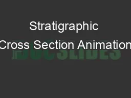 Stratigraphic Cross Section Animation—Background