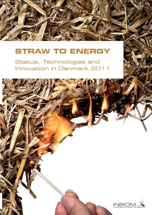 STRAW TO ENERGYStatus, Technologies and