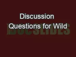 Discussion Questions for Wild