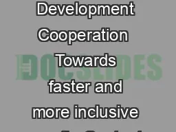 years IndoGerman Development Cooperation  Towards faster and more inclusive growth  Contents