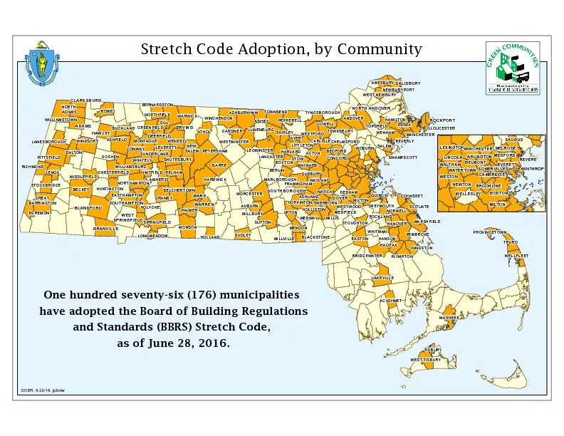 Community Adoption of the Stretch Energy Code;
