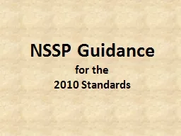 NSSP Guidance