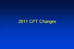 2011 CPT Changes