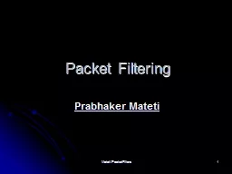 Mateti/PacketFilters