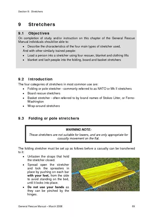 Section 9:  Stretchers General Rescue Manual 