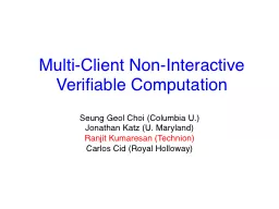Multi-Client Non-Interactive Verifiable Computation
