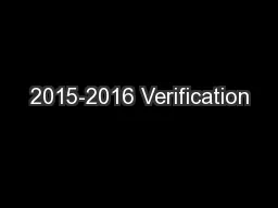 2015-2016 Verification