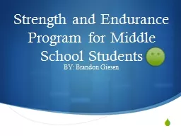 Strength and Endurance Program for Middle School Students