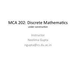 MCA 202: Discrete