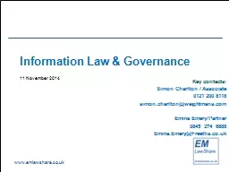 Information Law & Governance