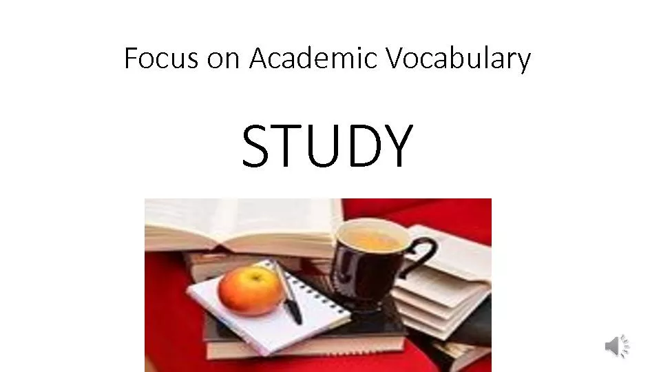 Focus on Academic Vocabulary