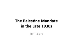 The Palestine Mandate