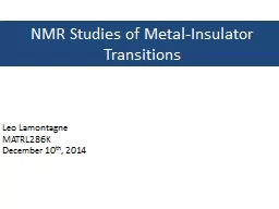 NMR Studies of Metal-Insulator Transitions