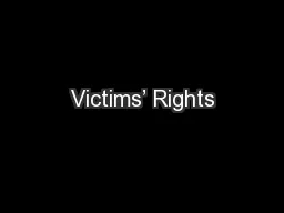 Victims’ Rights