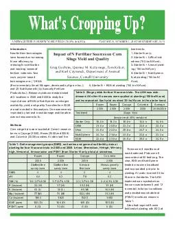 Whats Cropping Up A NEWSLETTER FOR NEW YORK FIELD CROPS  SOILS VOLUME  NUMBER  JANUARYFEBRUARY