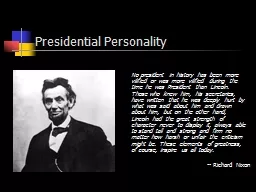 Presidential Personality