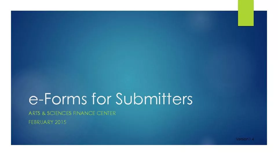 Forms for Submitters