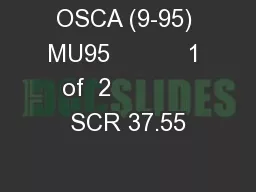 OSCA (9-95) MU95           1  of  2             SCR 37.55