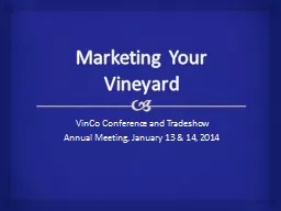 Marketing Your Vineyard