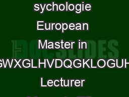 Matriculation number  FU Berl in Erziehungswiessenschaften und P sychologie European Master