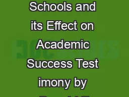 Corporal Punishment in Schools and its Effect on Academic Success Test imony by Donald