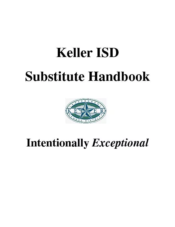 Keller ISDSubstitute HandbookIntentionally Exceptional