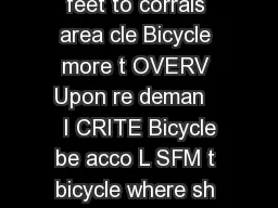 Onstre roadwa can be car spa Installat reach b feet to corrals area cle Bicycle more t OVERV Upon re deman    I CRITE Bicycle be acco L SFM t bicycle where sh ccommod e making on of bicy street sw it