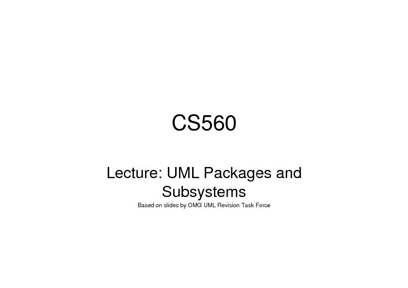 Lecture: UML Packages and