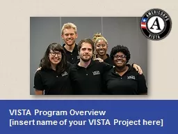 VISTA Program Overview