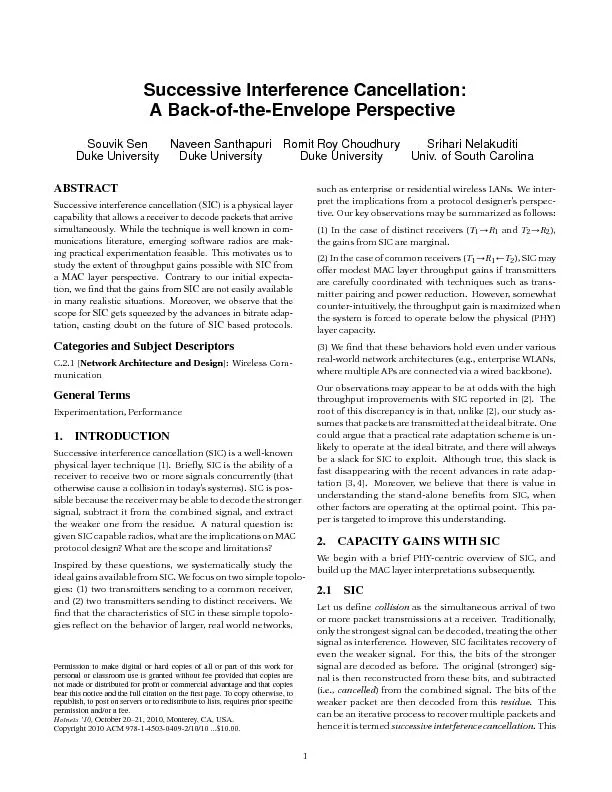 paperfocusesonthesimplercaseoftwopacketsonly,i.e.,interferencecancella