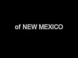 of NEW MEXICO