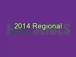 2014 Regional