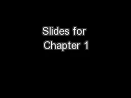 Slides for Chapter 1