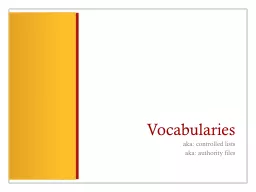 Vocabularies
