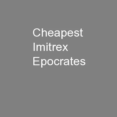 Cheapest Imitrex Epocrates