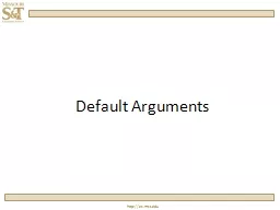 Default Arguments