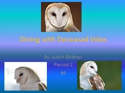 Dining with Deceased Voles