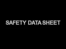 SAFETY DATA SHEET