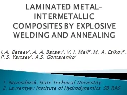LAMINATED METAL–INTERMETALLIC COMPOSITES BY EXPLOSIVE WEL