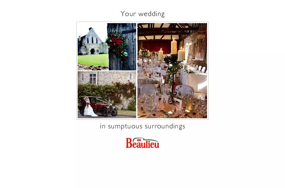 Your wedding