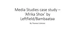 Media Studies case study – ‘