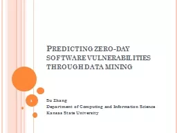 Predicting zero-day software vulnerabilities through data m