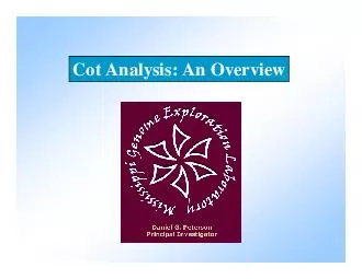 Cot Analysis An Overview  Cot analysis was first developed and utilized in the mid s by