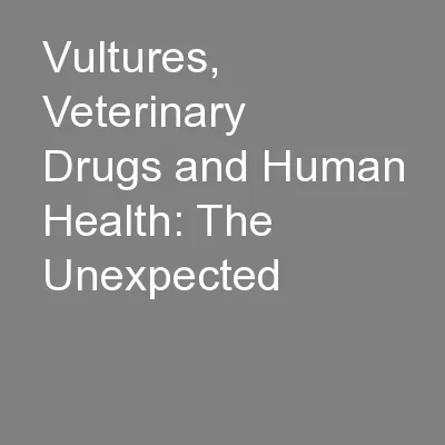 Vultures, Veterinary Drugs and Human Health: The Unexpected