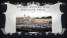 Wailing (western) wall