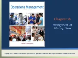 Management of Waiting Lines