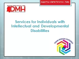 Services for Individuals with Intellectual and Developmenta