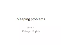 Sleeping problems