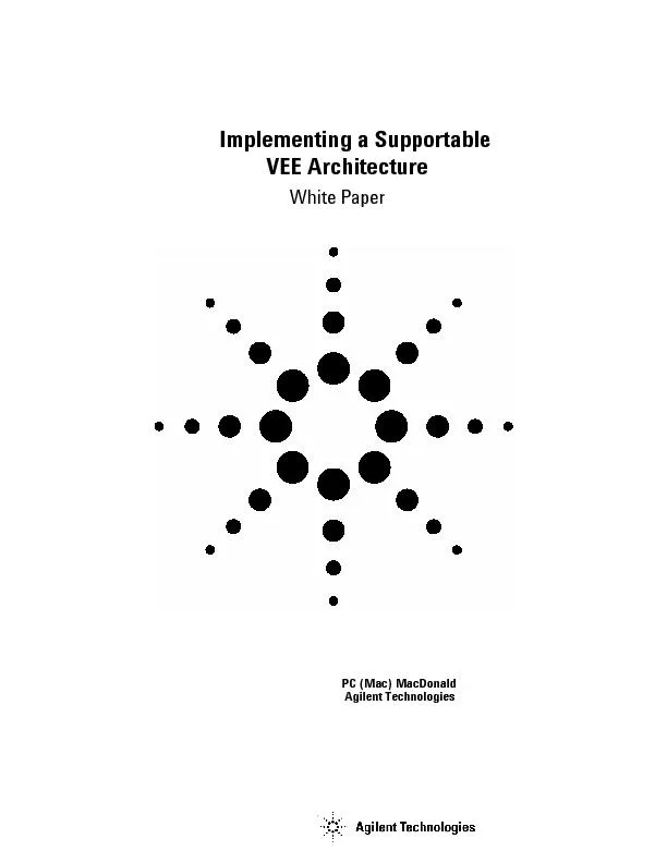 Implementing A Supportable VEE ArchitecturePC (Mac) MacDonaldRev. B.00