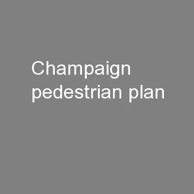 Champaign pedestrian plan
